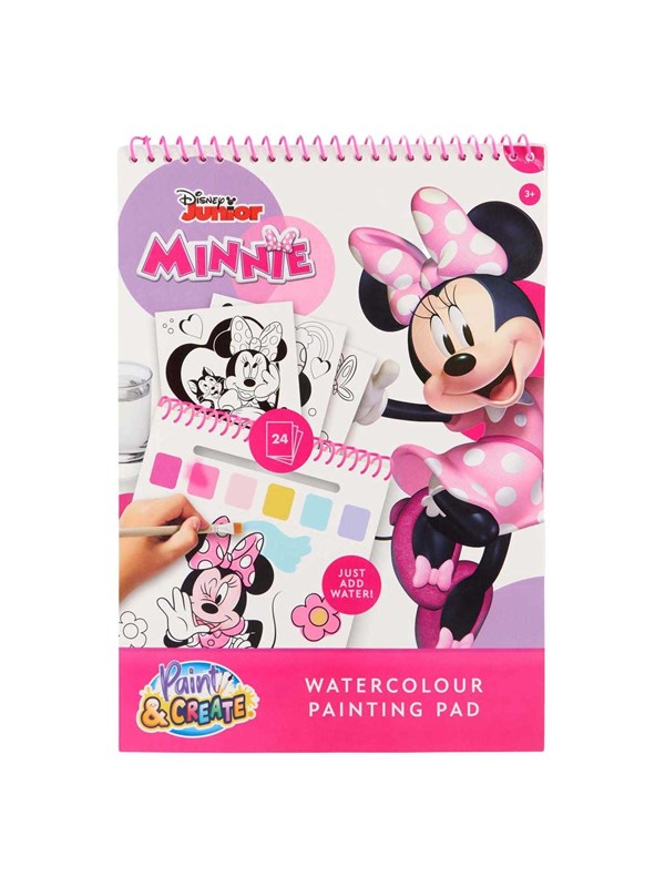 Canenco Minnie Mouse Watercolour Paint Set Book - incl. Brush