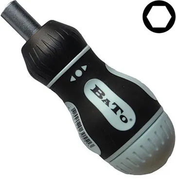 BATO 1/4" Bitskrutrekker med skralle Stubby