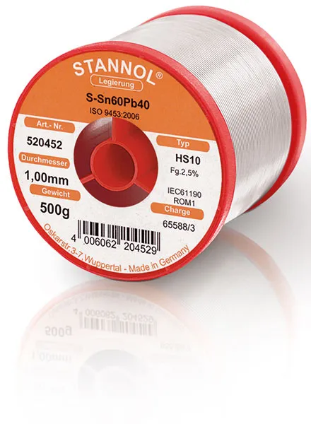 Weller loddetinn 1,0 mm, med flussmiddel, 500 g rull