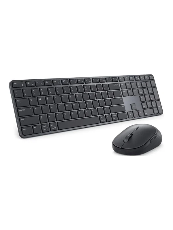Dell Pro 7 KM726 - keyboard and mouse set - Slim - QWERTY - Spanish - graphite Input Device - Tastatur & Mussett - Spansk - Svart
