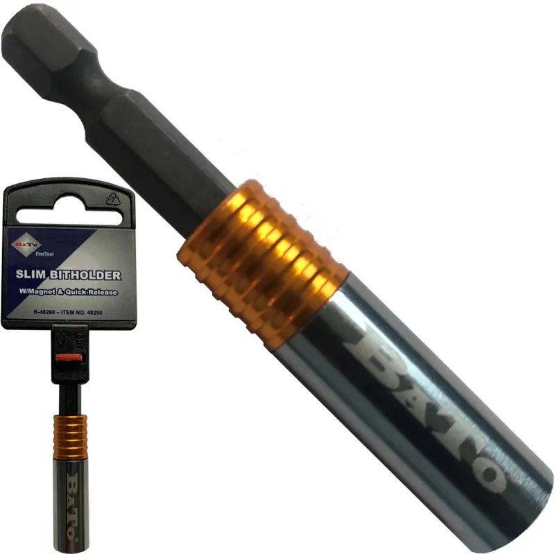 BATO 1/4" Bitsholder 65mm. Slim Quicklock 65mm. 1 stk. pk.