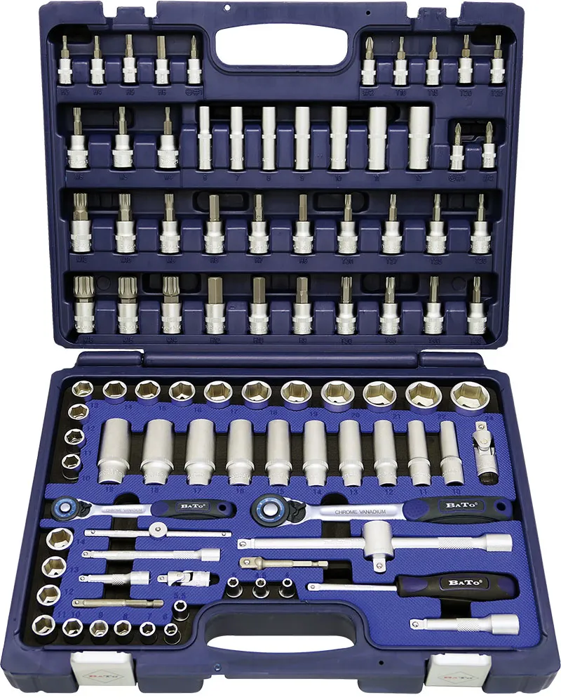 BATO Verktøysett 1/4" - 3/8" pipenøkkelsett kombi 92 deler