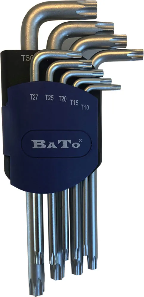 BATO Umbrakonøkkelsett Torx 10-50. Blank. 9 deler.