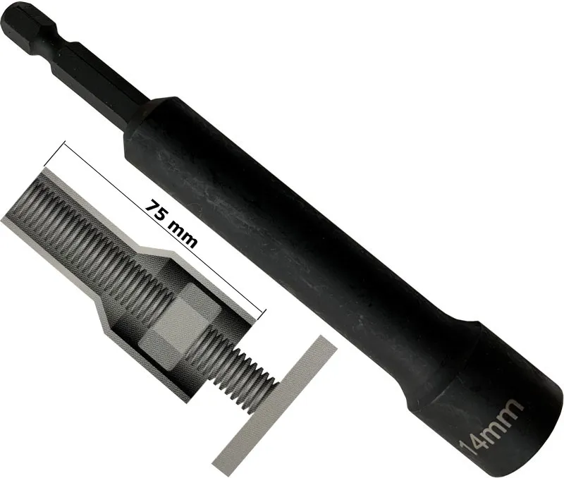 BATO 1/4" Boltbits 14mm. 110mm lange.
