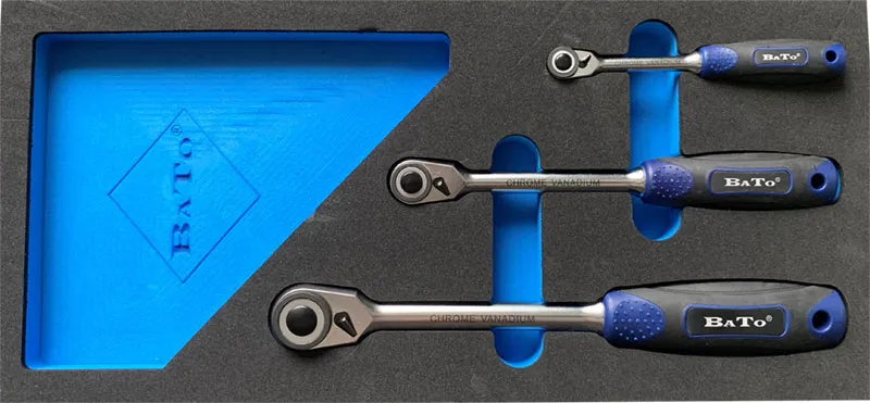 BATO Søppelsett MicroHead 1/4-3/8-1/2". EVA 1/3