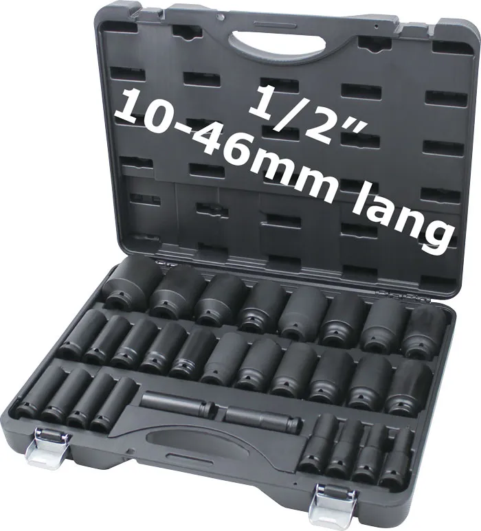 BATO Krafttoppsats 1/2" 10-46mm lang. 29 deler.