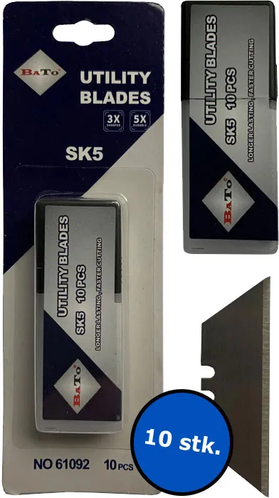 BATO Knivblad rett modell 92 10 stk. pk.