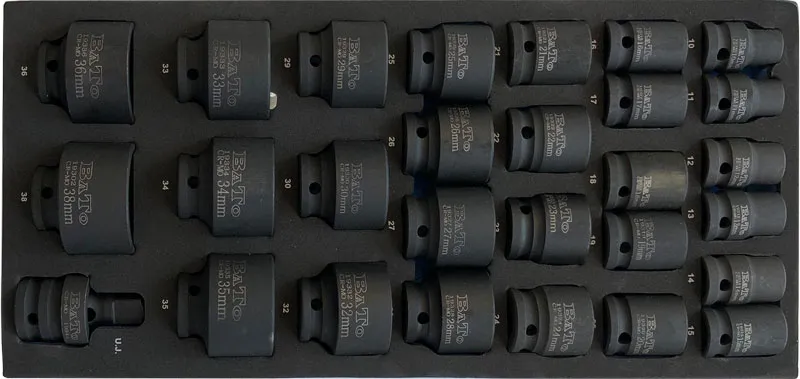 BATO Kraftpipenøkkelsett 1/2" 10-38mm. EVA 1/3