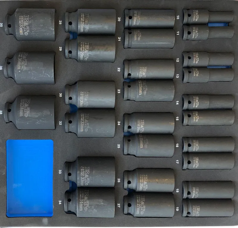 BATO Krafttoppsett 1/2" 10-38mm. EVA 2/3