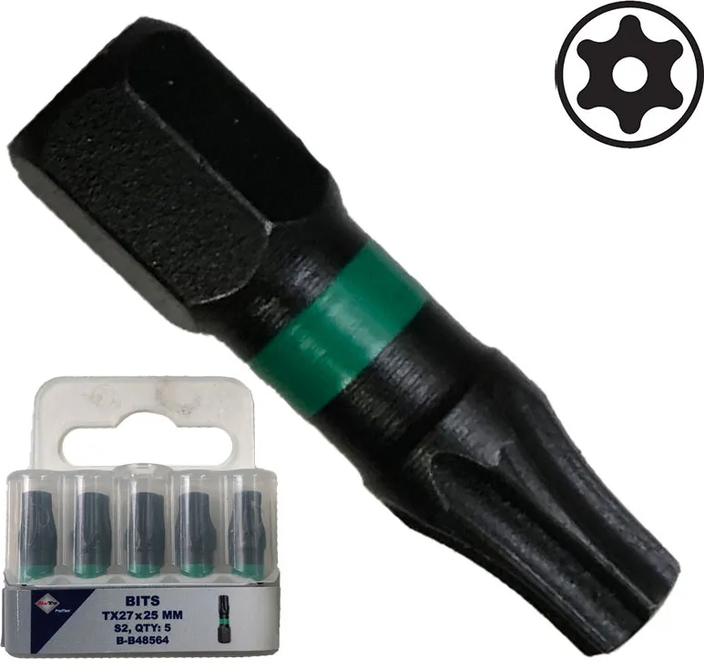 BATO 1/4" Bits Torsjon S4 slag Torx Tamber 27 x 25mm