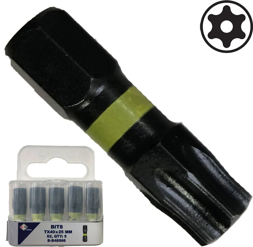 BATO 1/4" Bits Torsjon S4 slag Torx Tamber 40 x 25mm
