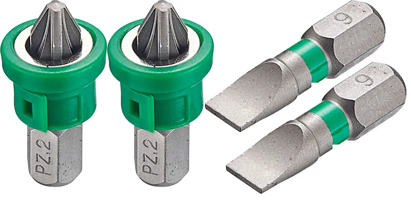 BATO magnetisk skrueholder for 1/4" bits Torsion S4 slag grønn