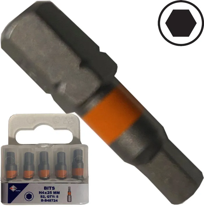 BATO 1/4" Bits industri 6kant 5,0mm x 25mm