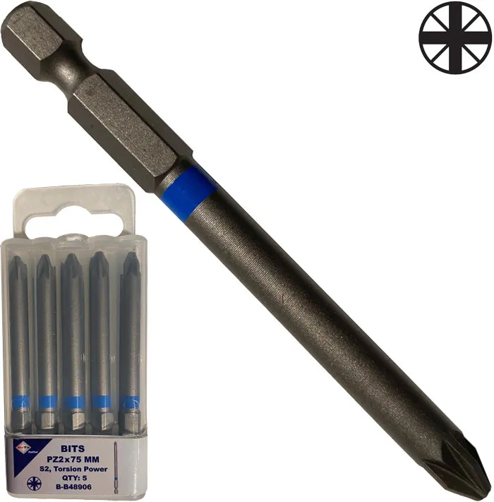 BATO 1/4" Bits industri Pz2 x 75 mm