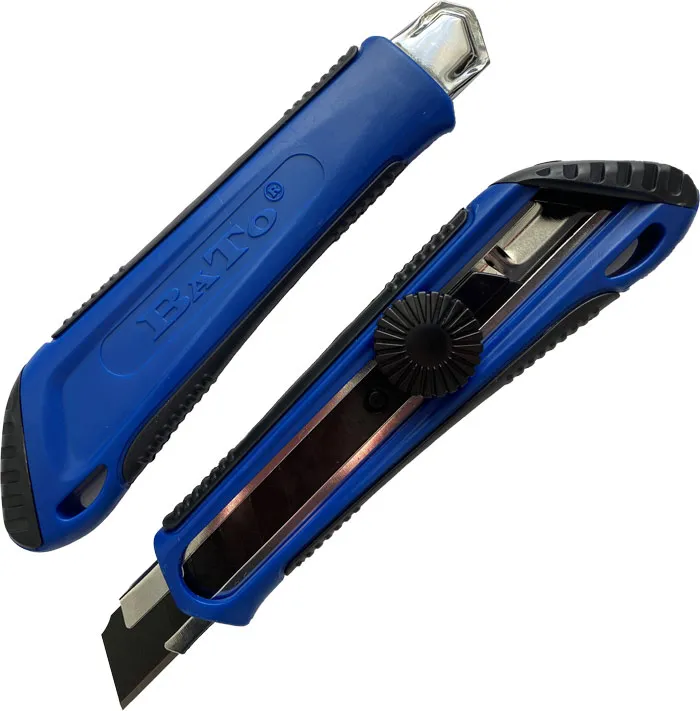 BATO Kniv knekk-av 18mm med super skrulås og med de nye sorte ultraskarpe blader 18mm
