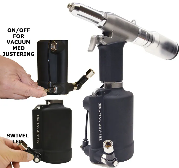 BATO Heavy-Duty Luftnitteapparat 2,4-4,8mm. Med vakuum system.