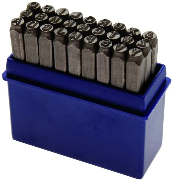 BGS Slaghjelpebokstaver 8mm. 27 deler. A-Å-&
