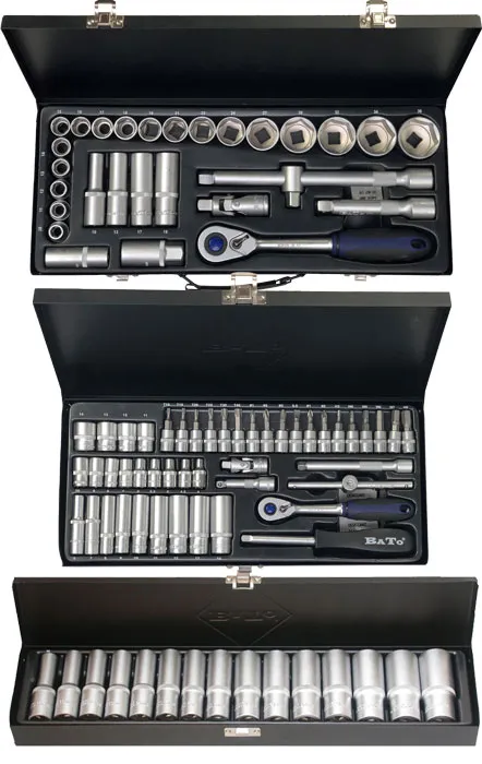 BATO Kombi pakke. Pipeverktøysett 10-36mm 1/2", pipeverktøysett 4-14mm 1/4", langpipesett 10-24 1/2". 89 deler
