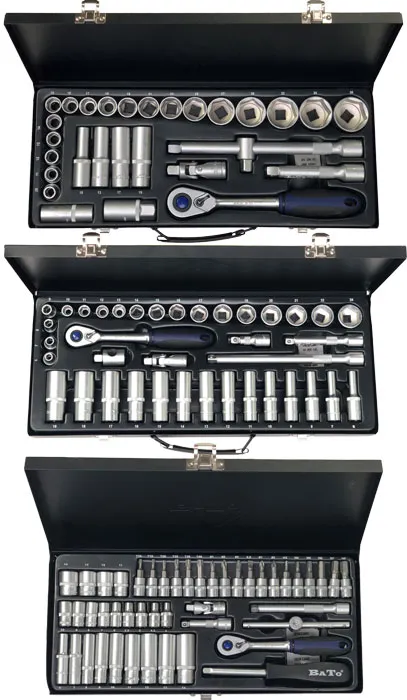 BATO Kombi pakke. Pipesett 10-36mm 1/2", pipesett 6-24mm 3/8", pipesett 4-14mm 1/4". 112 deler