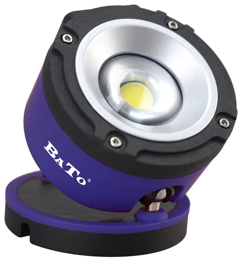 BATO Arbeidslampe LED COB 6W. Rund modell 360° dreiefot. Oppladbar.