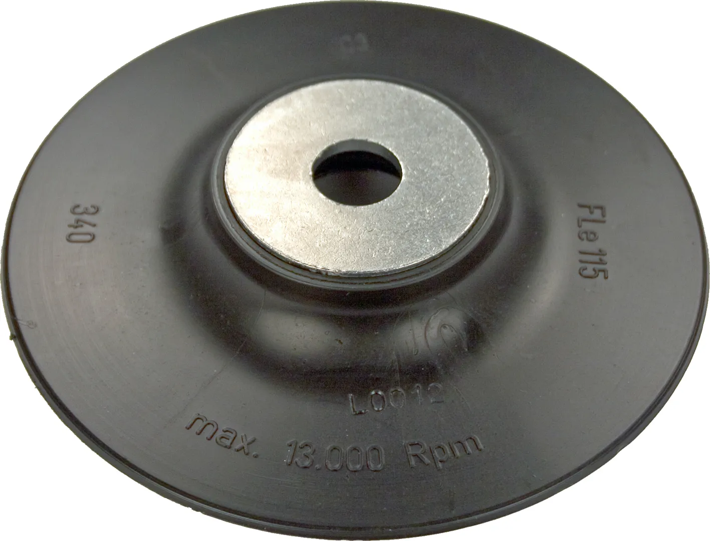 Bakplate hard Ø125×22 M14 med kjøleribber