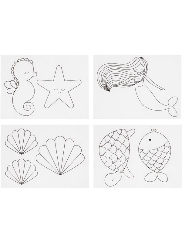 Creativ Company Sheets of Shrink Film with Mermaid Motifs 4 pcs.