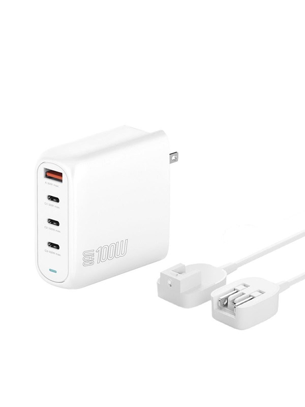 4smarts Charger GaN Flex Pro 100W 3xUSB-C 1xUSB-A Travel Edition USB Type A - 100 Watt