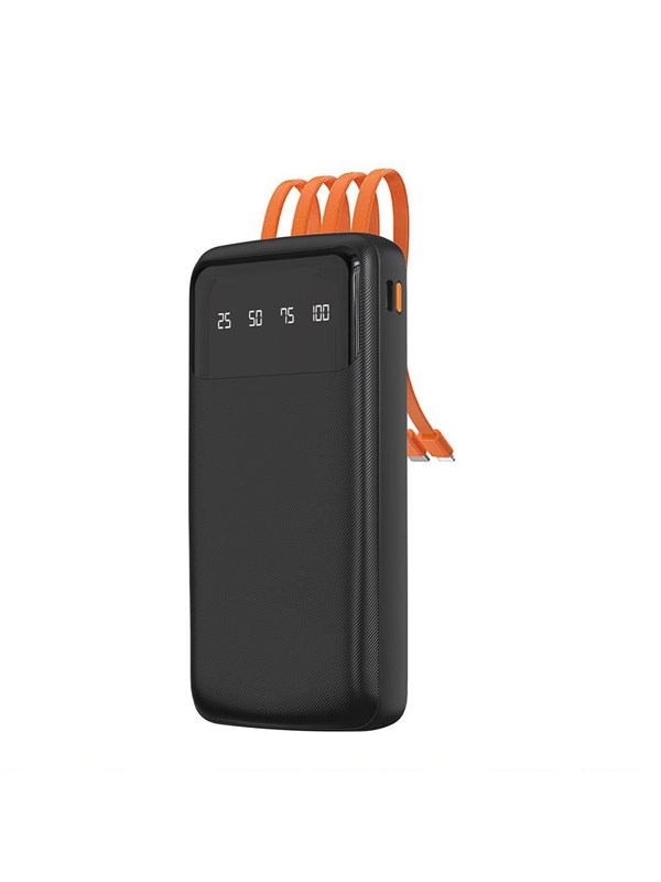 Dudao K6Pro Universal 10000mAh Power Bank with USB Cable USB Type C Lightning white (K6Pro-white) Nødlader - Hvit - 10000 mAh