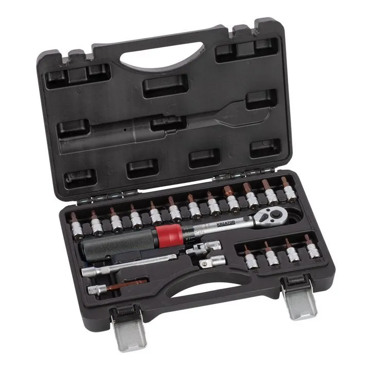 Momentnøkkel 2-20 Nm 1/4" med 21 deler