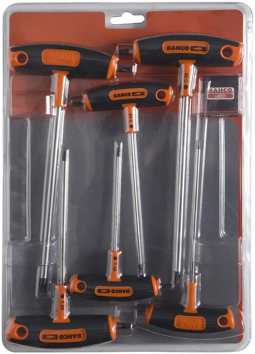 T-nøkkelsett med Torx 6 deler