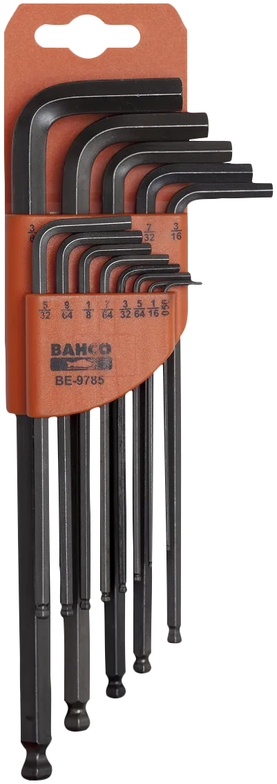 Unbrakonøkkelsett HEX 0,05-3/8" BE med kule