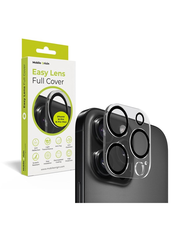 Mobile Origin Easy Lens full cover - clear - iPhone 16 Pro / 16 Pro Max