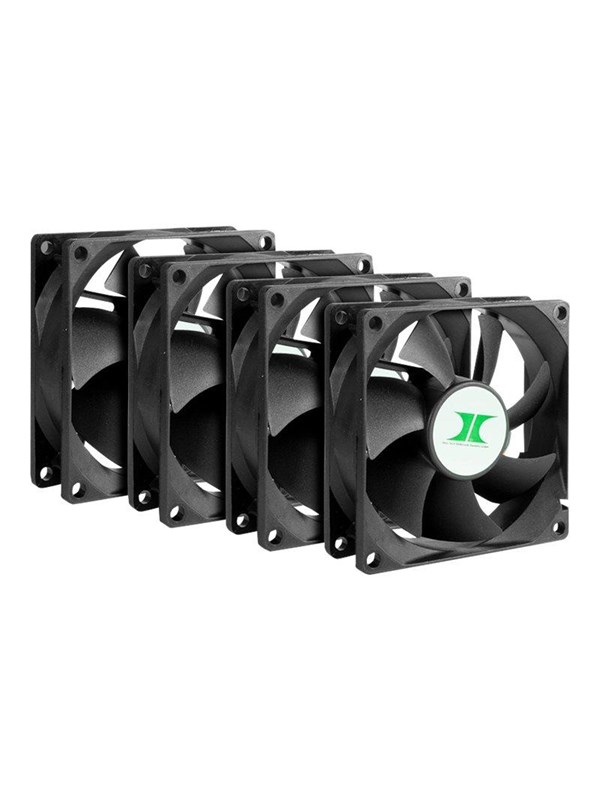 Inter-Tech IPC Fan Set  80x80x25mm | 8888729 - Kabinettvifte - 80mm - Svart