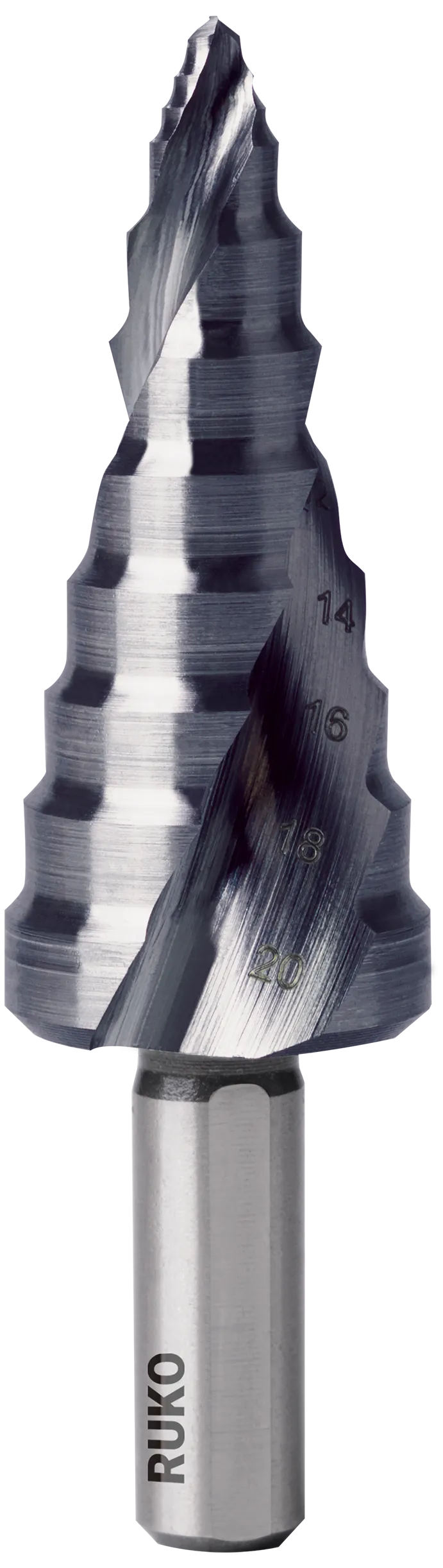 Trinnbor HSS-RUnaTec m/Flowstep spiss Str.1 ø6-20 mm