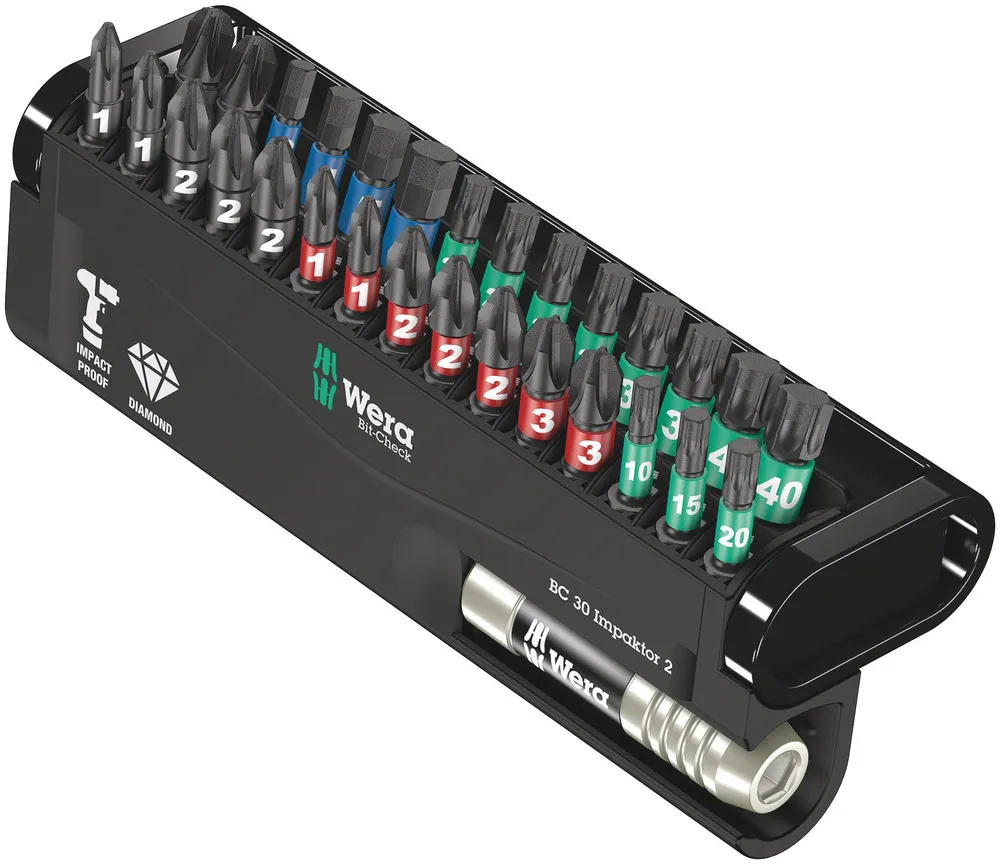 Slagbitssett BC30 Impaktor 2 m/29 bits + holder