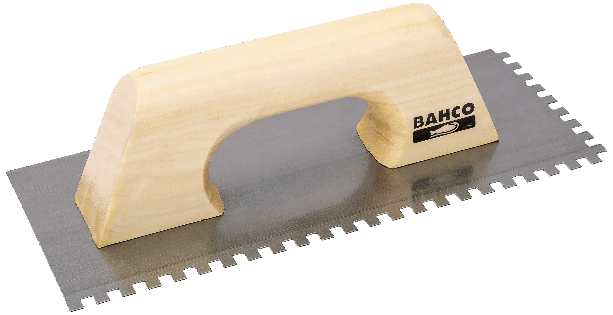 Tannsparkel 2092, stål med treskaft, riflet 300×160mm