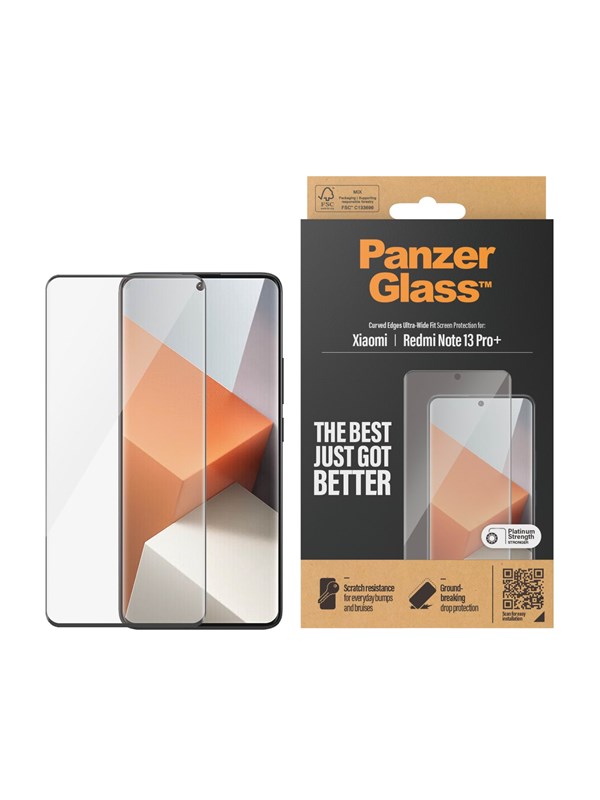PanzerGlass Screen Protector Xiaomi Redmi Note 13 Pro+ | Ultra-Wide Fit