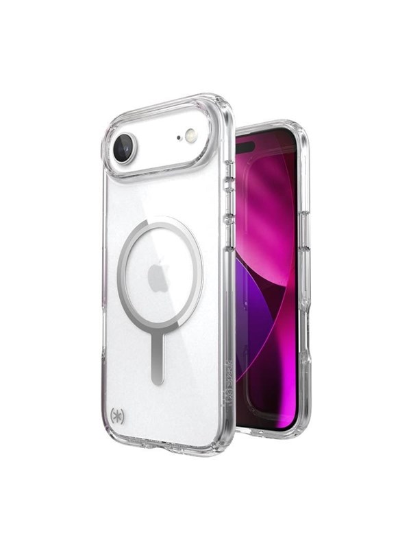 Speck Presidio Perfect Clear MagSafe - iPhone Air Case - Clear / Silver