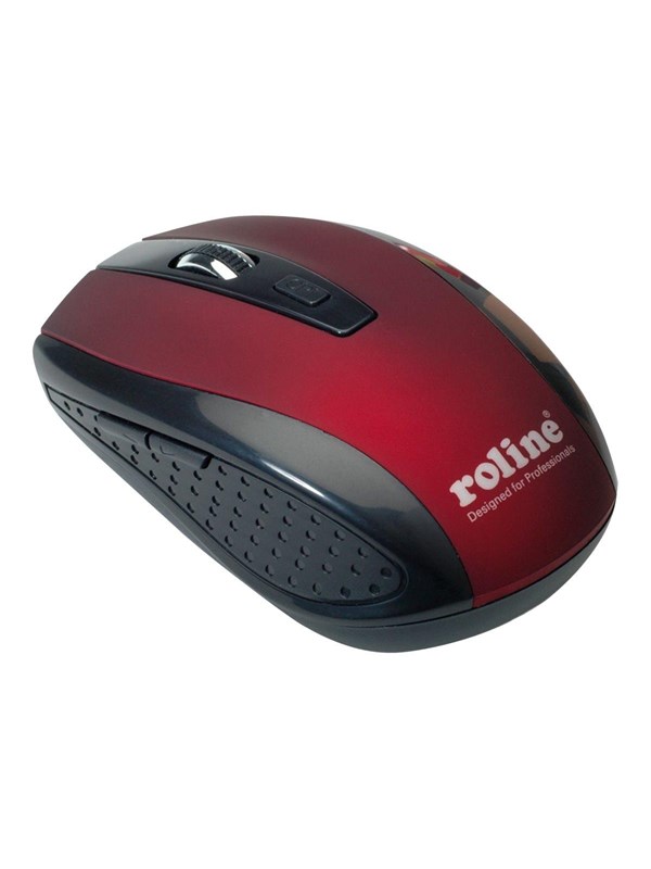 Roline - mouse - 2.4 GHz - black red - Mus - Optisk - 5 - Rød