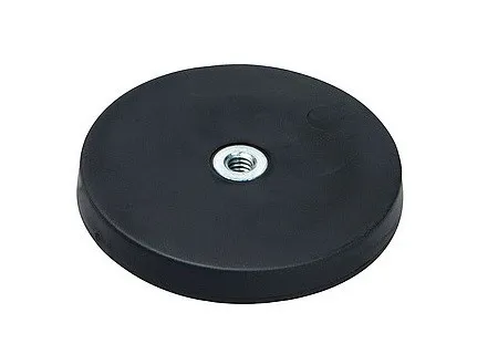 Gummibelagt NdFeB-magnet E854/1 gev.bøss ø66mm 2 stk.