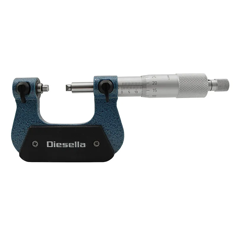 Gjengemikrometer 0-25x0,01 mm inkl. V- og konformede innsatser