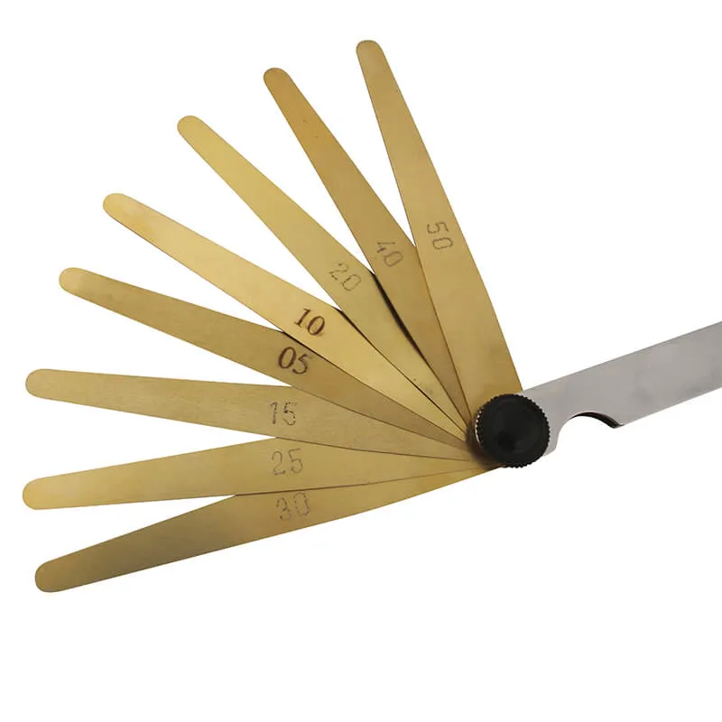 Søkerblader messing 0,05-0,50 mm (8 blader) 100 mm (Antimagnetisk)