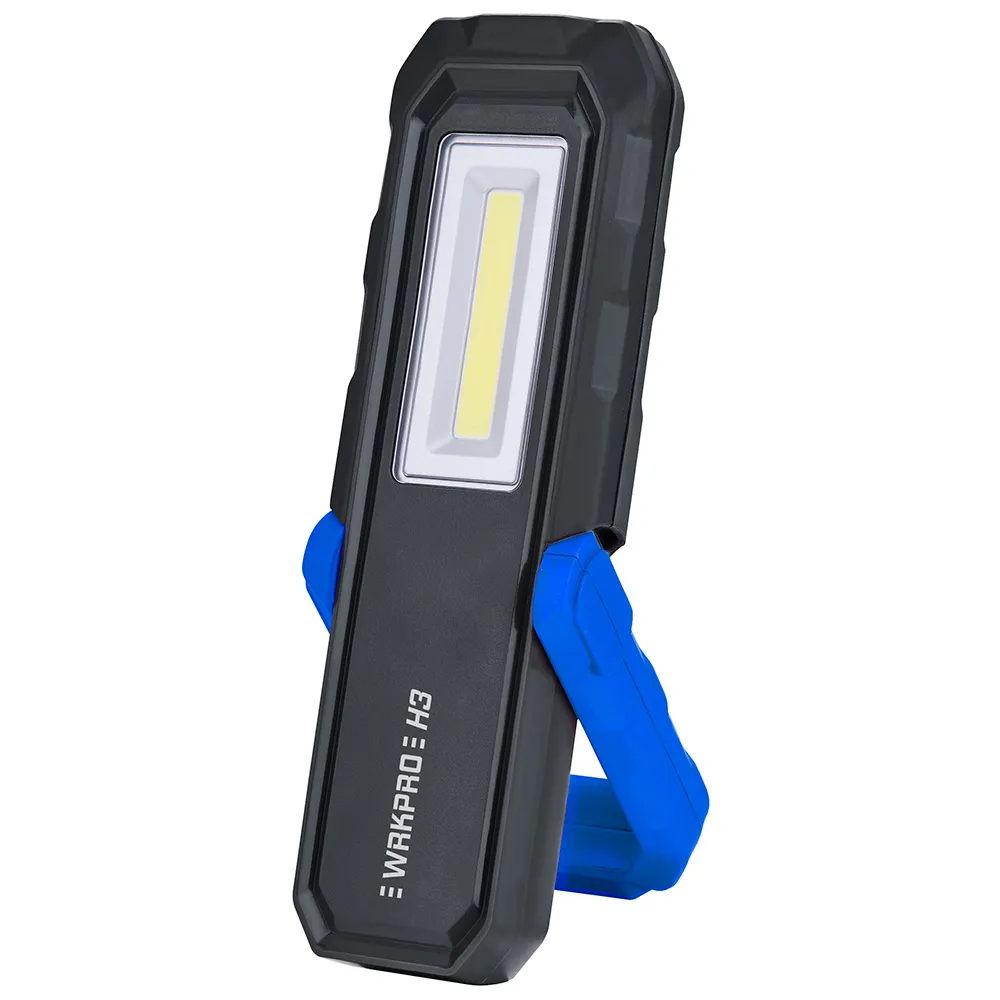 WRKPRO arbeidslampe "H3" 6W COB LED lampehode med magnet, krok og oppladbart batteri