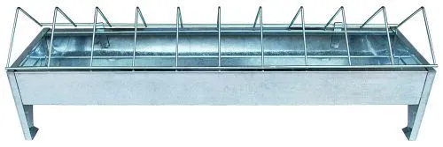 Forautomat til høns, galvanisert, 13 x 50 cm