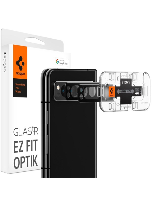 Spigen Glass EZ Fit Optik Pro 2 Pack - black - Google Pixel Fold