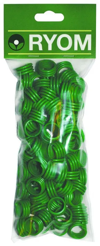 Hønseringer plast grønn 100 stk