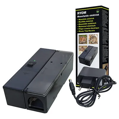 Elektrisk musefelle med 220V-adapter