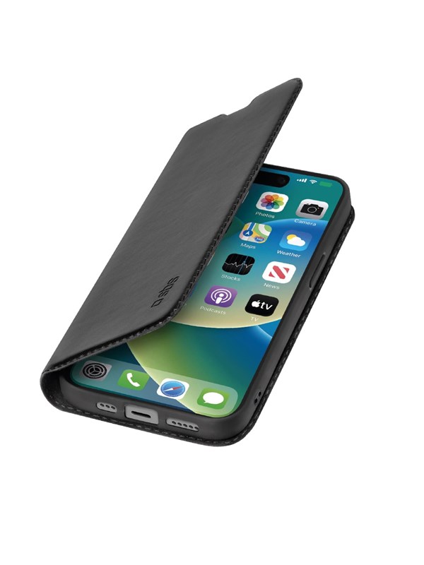 SBS Book Wallet Lite Case for iPhone 15® - Black