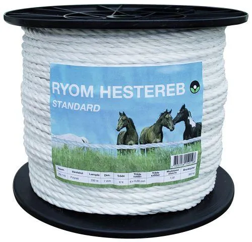 Polyreb hvit standard 200 meter