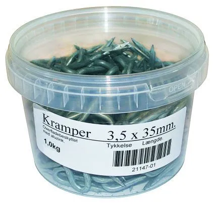 Gjerdekramper Alu/Sink 3,5/35 mm 1 kg